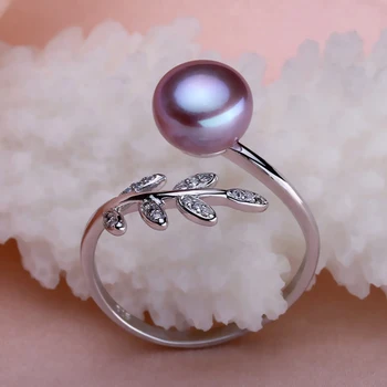 Real de apă Dulce Pearl Inel 925 Emotionantă Argint Natural Pearl PUNK Inele Pentru Femei Bijuterii Fine