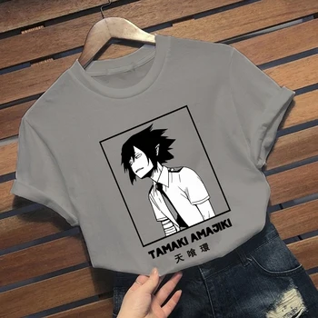 Anime-ul japonez Eroul Meu mediul Academic T Shirt Men Desene animate Tamaki Amajiki T-shirt Casual Cool Streetwear Tricou Cuplu Hip Hop de Top