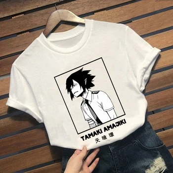 Anime-ul japonez Eroul Meu mediul Academic T Shirt Men Desene animate Tamaki Amajiki T-shirt Casual Cool Streetwear Tricou Cuplu Hip Hop de Top