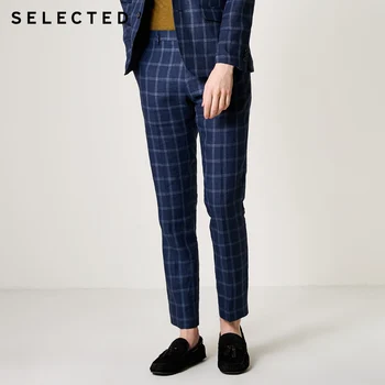 SELECTATE Barbati Slim Fit Lenjerie de pat Carouri Business-casual Pantaloni Costum S|419218510