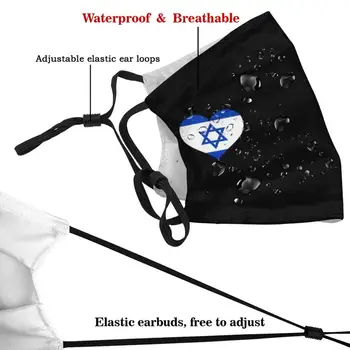 Israel Inima Pavilion Masca De Imprimare Reutilizabile Masca Pm2.5 Filtru Masca De Fata Copii De Protecție De Protecție Carantină Asistenta Respiratorie