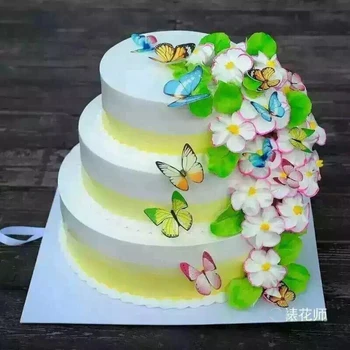 34pcs 3D Comestibile fluture Tort de Nunta de Decorare Petrecere Copil de Dus ideea tort de decorare tort comestibile hârtie