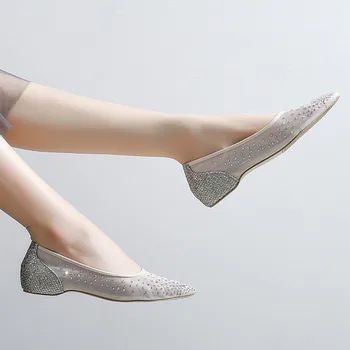 Femei Pantofi Pantofi Plat pentru Femei de Vară Dulce Moda Pantofi Casual 2020 Leneș Casual Diamant Respirabil Pantofi Fete Pantofi Casual