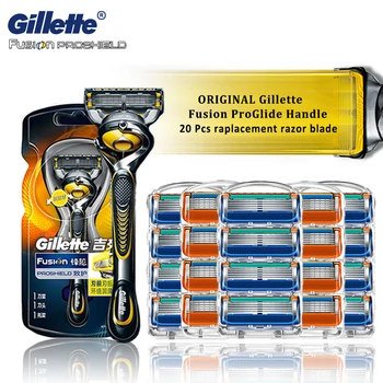 Gillette Fusion Proshield Original Ras 5 Straturi Din Oțel Inoxidabil Mâner Suport Cu Capete De Schimb Siguranta De Ras Casete