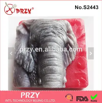 PRZY s2443 Elefant clasa Alimentare manual DIY silicon săpun lumânare mucegai