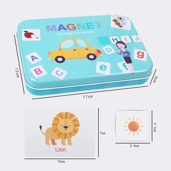 Montessori Educative Pentru Copii Din Lemn Jucărie Copilărie De Învățare Litere Magnetice Scrie Cuvânt Joc De Formare Creier Intelectuală Jucărie