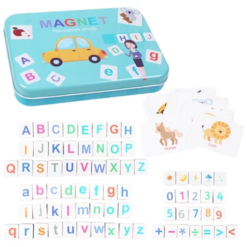 Montessori Educative Pentru Copii Din Lemn Jucărie Copilărie De Învățare Litere Magnetice Scrie Cuvânt Joc De Formare Creier Intelectuală Jucărie