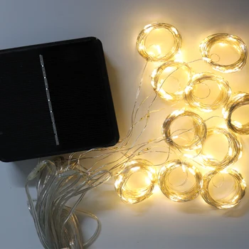 Șir LED Lumini în aer liber Lumini Zână 8 Moduri de energie Solară pentru Crăciun, Anul Nou, Petrecere, Nunta Fereastra Dormitorului Cortina Garland