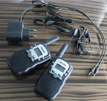 Pereche T388 Twin Walkie Talkie Interfon PMR446 portabile de emisie-recepție radio pereche 2-Way Radio pentru copii cu incarcator casti