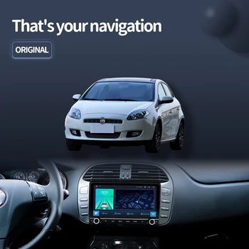 KingChange Auto Radio Auto Multimedia Player Video de Navigare GPS Android 10.0 Nici un DVD Pentru Fiat Bravo 2007-2012 Stereo Cod de Bază