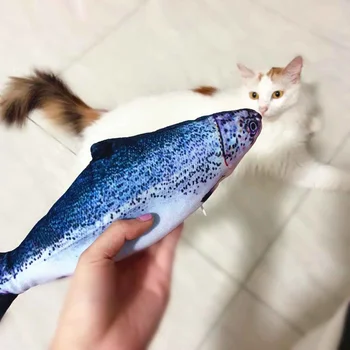 Simulare de Pluș Pește Jucărie pentru Pisică animale de Companie Electronice Jucării Pisica Reîncărcabilă Lavabil Electronice de Încărcare USB de Simulare Pește Jucărie Pisica