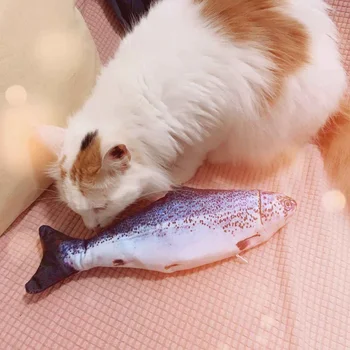 Simulare de Pluș Pește Jucărie pentru Pisică animale de Companie Electronice Jucării Pisica Reîncărcabilă Lavabil Electronice de Încărcare USB de Simulare Pește Jucărie Pisica