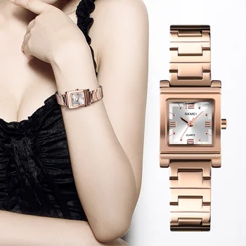 SKMEI de Moda Ceasuri Femei Brand de Lux din Oțel Inoxidabil Cuarț Doamnelor Ceas rezistent la apa pentru Femei Brățară Ceas Relogio Feminino
