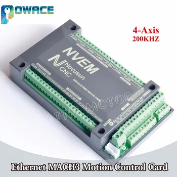 [UE de Livrare] 4 Axa 200KHZ NVEM CNC Controler Ethernet Mach3 Mișcare Cardul de Control pentru Motor pas cu pas Motor Servo