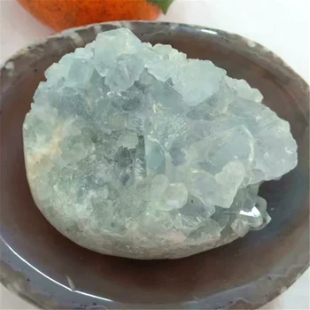1 buc Albastru Natural Celestite Cluster de Cristal Druzy Cer albastru Geode Minerale Decor Mini Cadou Drăguț Pentru Decor Acasă