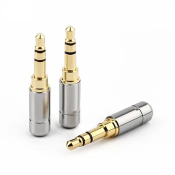 2 buc Casti Conectori Jack Stereo de 3,5 mm cu 3 Poli Pentru Căști Upgrade Fir 3.5 mm de sex Masculin ID-ul de 3.8 mm Audio Adaptor de Argint