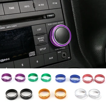 SHINEKA din Aliaj de Aluminiu CD Decorative de Acoperire Media a Comuta Trim CD Player Button Inel pentru Jeep Wrangler JK perioada 2007-2017