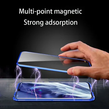 360 de Metal Magnetic de Adsorbție Caz Pentru Xiaomi Redmi K20 Nota 9 8 7 9 8T 9A 9C Mi Nota 10 10T CC9 9T Pro Lite POCO X3 NFC Acoperi