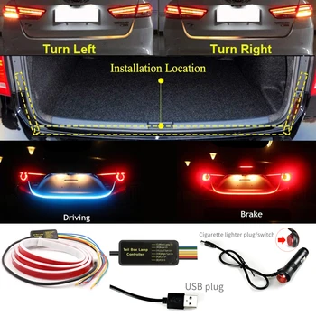 Auto Interior, LED Strip Portbagaj Lumina de Semnalizare Suplimentare Lampa de Stop Dynamic pentru Mercedes-Benz W166 W176 W204 W207 W212 W218 W245 W251