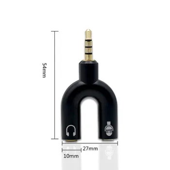 50PCS/LOT Cască Kit Adaptor forma de U, Forma de 3,5 mm Y Splitter Audio pentru Căști și MICROFON Cască telefon Mobil Pret de Fabrica