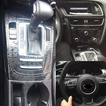 Pentru Audi A4 B8 2008-2016 Interior Panou de Control Central Mânerul Ușii 3D/5D Fibra de Carbon Autocolante, Decalcomanii Auto styling Dotari