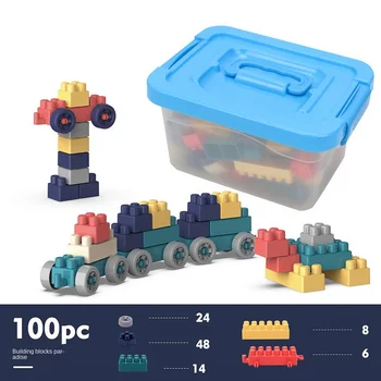3WBOX Dimensiuni Mari de BRICOLAJ Construcții Compatibile Duploed Cărămizi de Construcție din Plastic Asamblare Blocuri Jucarii Pentru Copii Cadouri