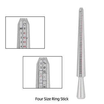 Transport gratuit 4buc/Set Inel de Marire Stick Mandrină Mâner Ciocane Ring Sizer Degetul Băț de Măsurare Bijuterii Instrumente 25~28cm/1.1 cm