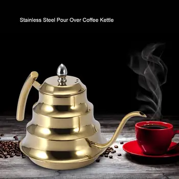 Oțel inoxidabil se Toarna Peste Cafea, Fierbător Lungă și Îngustă Cioc ceainic 1.2 L pentru boabe de cafea, cafea gourmet