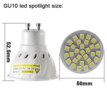 2 buc gu 10 reflectoarelor cu led-uri 4W Ac Dc 12v 24v bec lumina smd 5050 30 led-uri Gu10 tensiune scăzută în casa super lampă de plafon de 180 de grade becuri