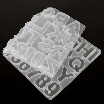 Alfabetul Forma de Silicon Mucegai Cristal Epoxidice Mucegai Set Burghiu Cheie Cerc Scrisoare și Numărul de Matrite pentru Bijuterii DIY fabricarea de Unelte