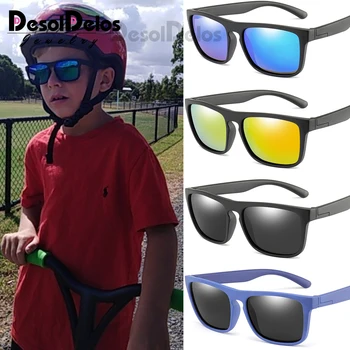 2019 ochelari de Soare Copii Fete Băieți Polarizate Copii Ochelari de Soare PC Protectie UV Ochelari de vedere Ochelari de Înaltă Calitate D323