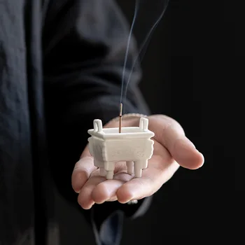 Mini Ceramice Aromoterapie Aragaz Zen Ornamente Cameră de Ceai Ceai Desktop Acasă Arzător de Tămâie Tămâie Stick-ul și Baza de Arzător de Tămâie