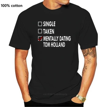 Tom Holland T Shirt Dating Tom Holland T Shirt De Bază Mâneci Scurte Tricou Plus Dimensiunea Sex Masculin Bumbac Tricou Minunat