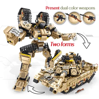 810 Buc M1A2 Abrams Tanc Principal de Luptă Blocuri Compatibil Militare WW2 Deformare Robot Cărămizi Jucarii pentru Copii baieti copil