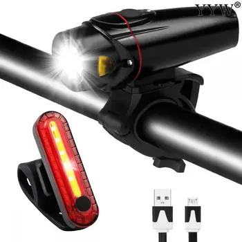 Faruri LED Biciclete Lampa USB Reîncărcabilă Lumina din Spate Bicicleta Lanterna Pentru Bicicleta Smart Inducție Biciclete Fata de Lumina