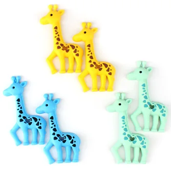 Să PĂSTREZE și să CREASCĂ de 2 buc Girafa Silicon jucării Teether rozătoare Copil Colier Bratara Mordedor Copil Cadou Pandantiv DIY Suzeta Lant Jucărie BPA