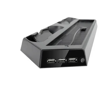 Indicator LED 2 al Ventilatorului de Răcire Cooler Stand Vertical + Hub USB Porturi + Controler Încărcător Stație de Încărcare de Andocare pentru PS4 Pro Consola