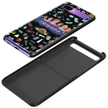 Prieteni Show TV PC-ul de Caz Pentru Samsung Galaxy Z Flip Negru Plastic Dur Telefon Coque Pliere Și Divizarea Shell