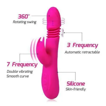 SEAFELIZ Stretchable Încălzit Av 7 Viteza de Vibrație Bar G-spot Masaj Bagheta Sex Produsul USB Reîncărcabilă Penis artificial Jucarii Sexuale Pentru Femei
