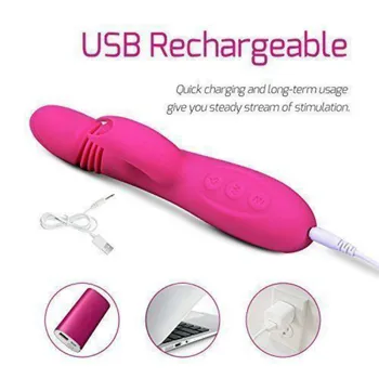 SEAFELIZ Stretchable Încălzit Av 7 Viteza de Vibrație Bar G-spot Masaj Bagheta Sex Produsul USB Reîncărcabilă Penis artificial Jucarii Sexuale Pentru Femei