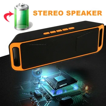 40W Portabil Ușor Difuzor Bluetooth fără Fir în aer liber Stereo Impermeabil USB/TF/AUX FM Difuzor EM88