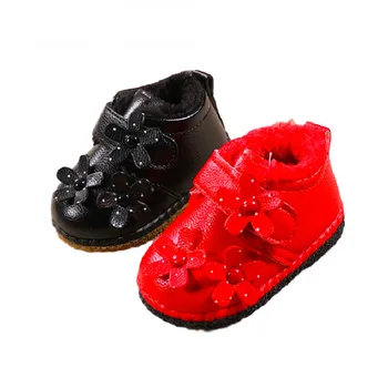 Branț de 11,5-15 cm Noi Cizme de Iarna pentru Fetita Cald de Flori de Pantofi Mocasini Copii
