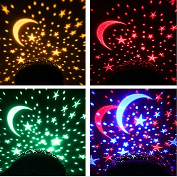 Cer Proiector de Stele, Luna Galaxy Lumina de Noapte Pentru Copii Dormitor Copii Decor Proiector Rotativ Pepinieră Lumina de Noapte LED-uri Lampa Copil