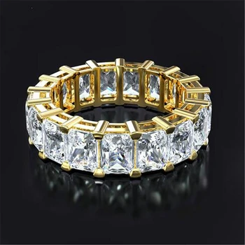 Handmade, infinity Formatia Diamant inel de argint 925 de Logodna inele de nunta pentru femei barbati 4mm zirconiu crystal Bijoux