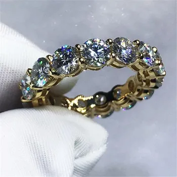 Handmade, infinity Formatia Diamant inel de argint 925 de Logodna inele de nunta pentru femei barbati 4mm zirconiu crystal Bijoux