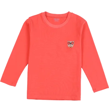 Hnne 2021 Primăvara anului Nou Bumbac Maneca Lunga T-shirt Copii Subțire de Desene animate Contrast de Culoare Unisex Baieti Tricou Confortabil Fete de Top