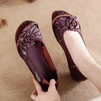 Comforthable oxford pantofi pentru femeie din piele mocasini sex flori mama pantofi de primăvară apartamente de pantofi femei