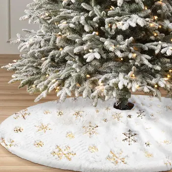 Pomul de crăciun Fusta Blana Rosie Carouri Negru Aur Argint Alb pom de Crăciun fusta Decoratiuni Pentru Pomul 2020 Decoratiuni de Anul Nou