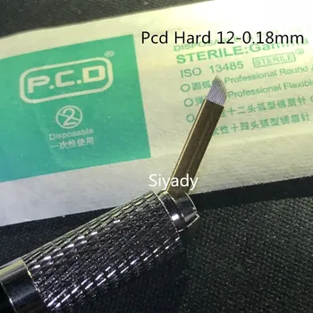 0.18 mm PCD 12 Hard Laminas Tebori Nano Microblading Lame Machiaj Permanent 12 Hard Ace Tatuaj de Sprâncene Umbrire Lama