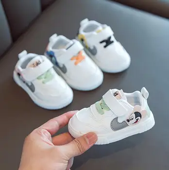 Mickey Baby Pantofi Fete Baieti Pantofi De Sport Pentru Copii Fete Copii Piele Apartamente Copii Adidași De Moda Casual Pantofi Pentru Sugari Moale